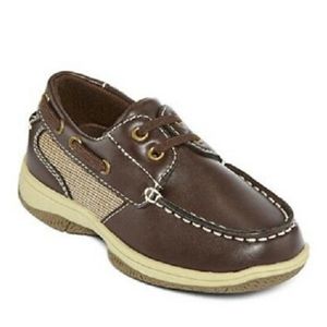 Okie Dokie Kids Boat Brown Leather Shoe